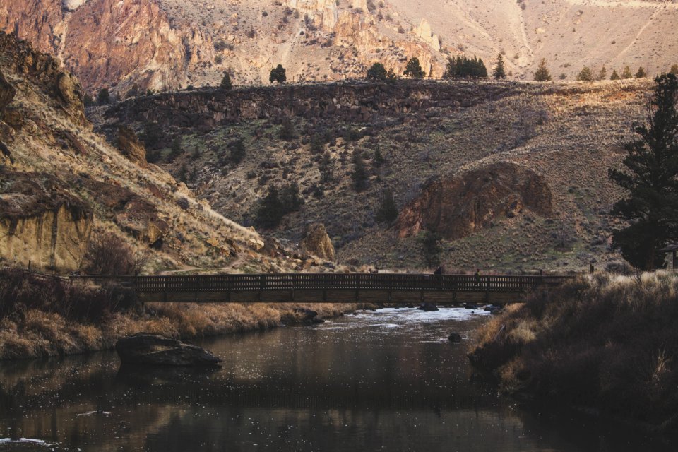 Bridge Crossing River Canyon