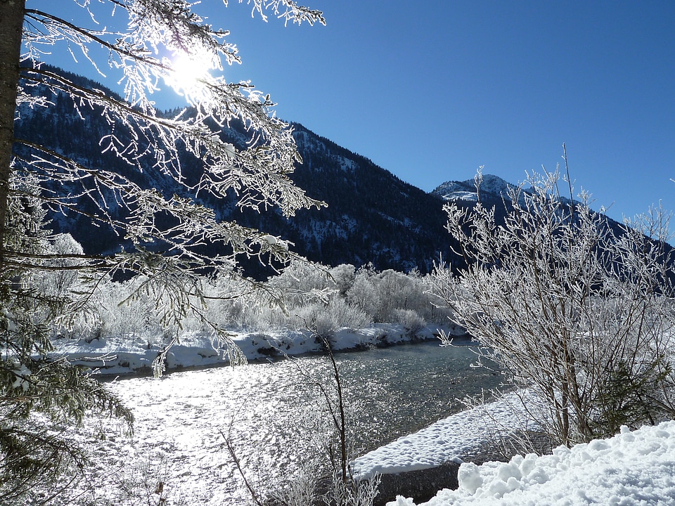 Snow cold sunny