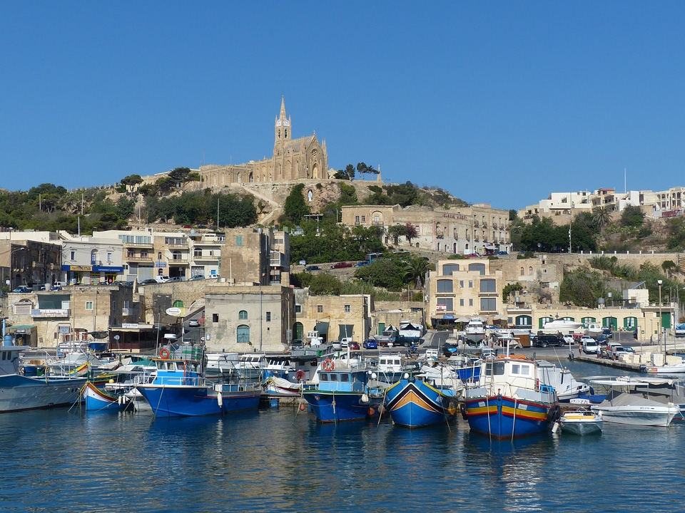 Gozo harbour entrance mgarr