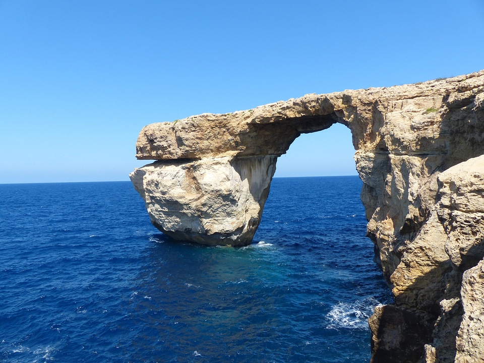 Malta gozo rock formation
