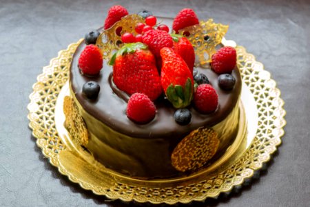 Chocolate Cake With Berries photo