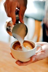 Barista Making Latte Art photo