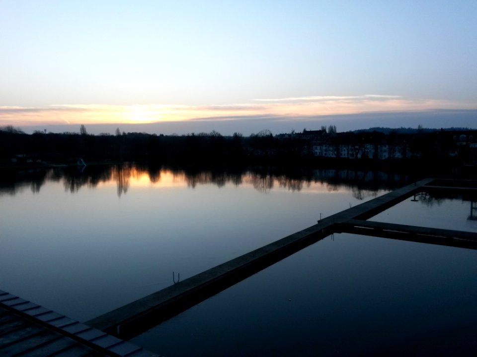 Bridge Over Water At Sunset
