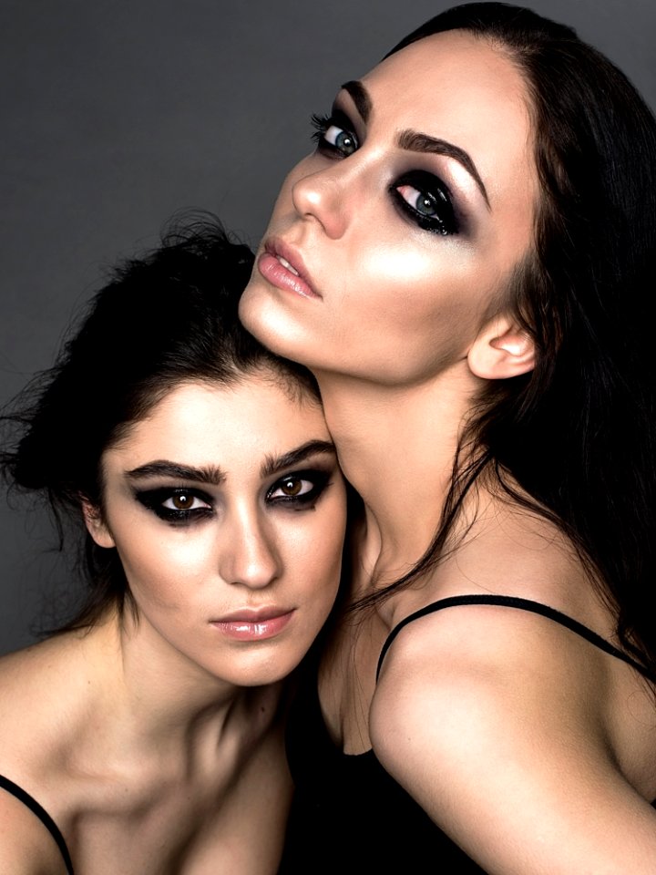 Women With Make-up Posing For Photo
