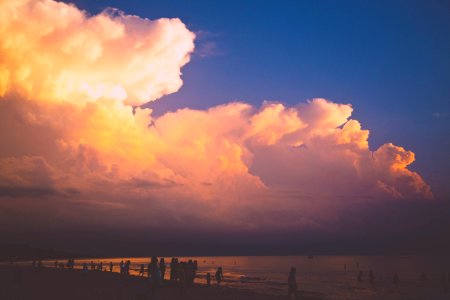 Clouds At Sunset Over Beach photo