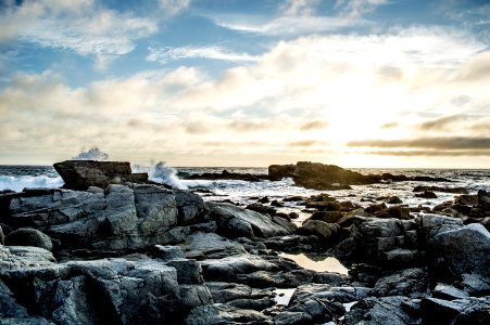Rocky Beach With Ocean Waves