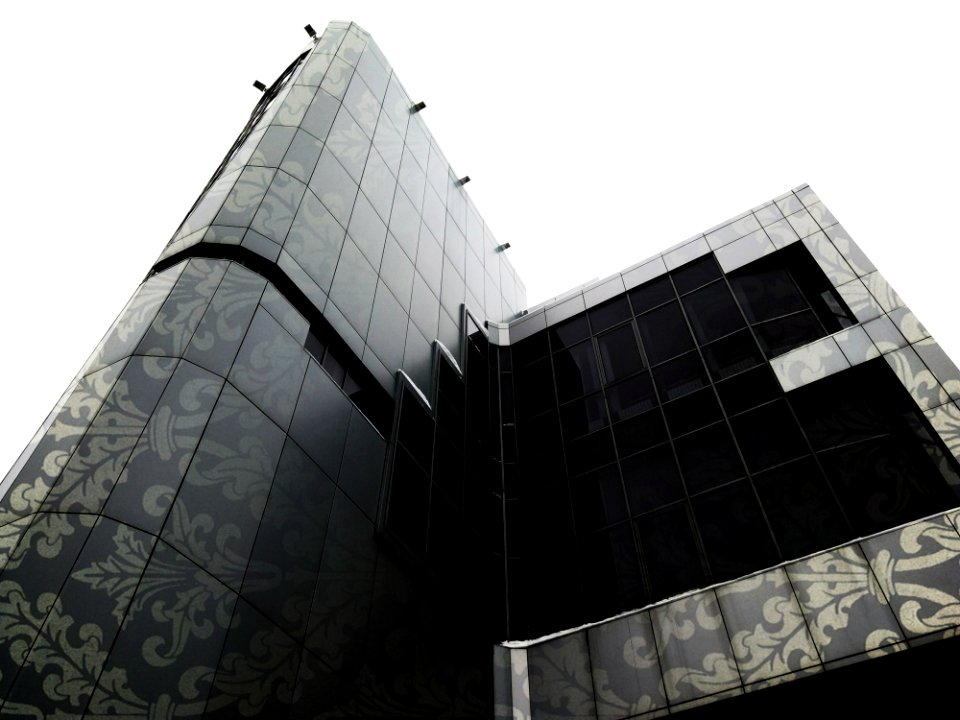 Modern Building With Plant Pattern