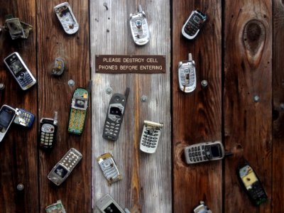 Old Damaged Cell Phones