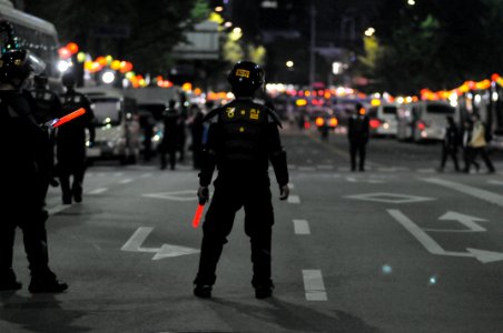 Police On Streets At Night