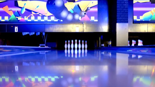 Bowling Pins In Bowling Alley