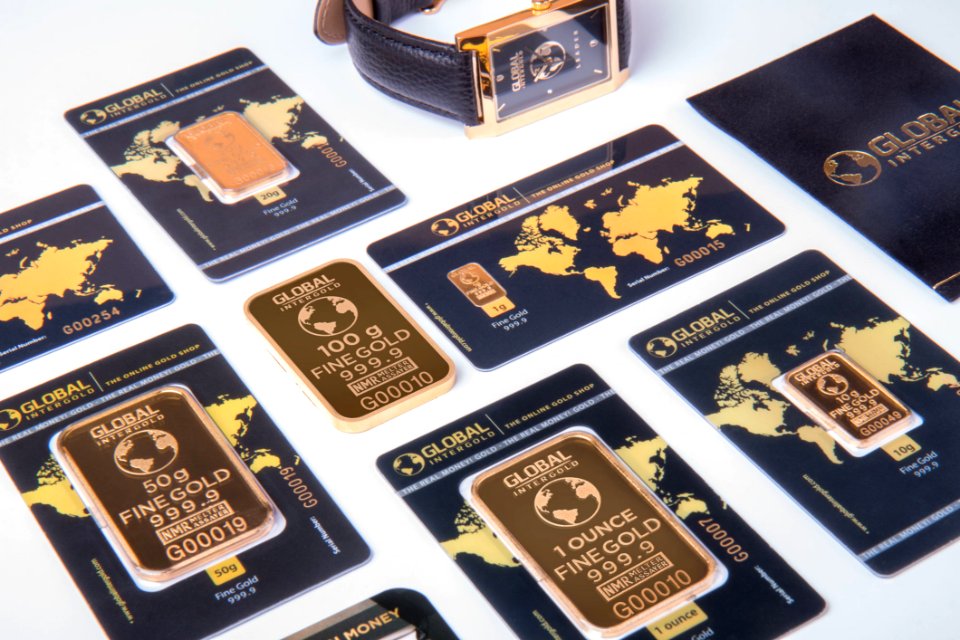 Set Of Different Weight Gold Bars