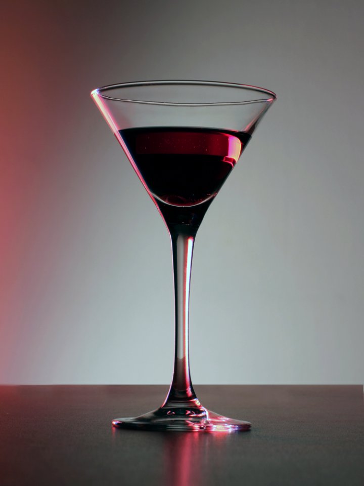 Red Cocktail Drink In Tall Glass
