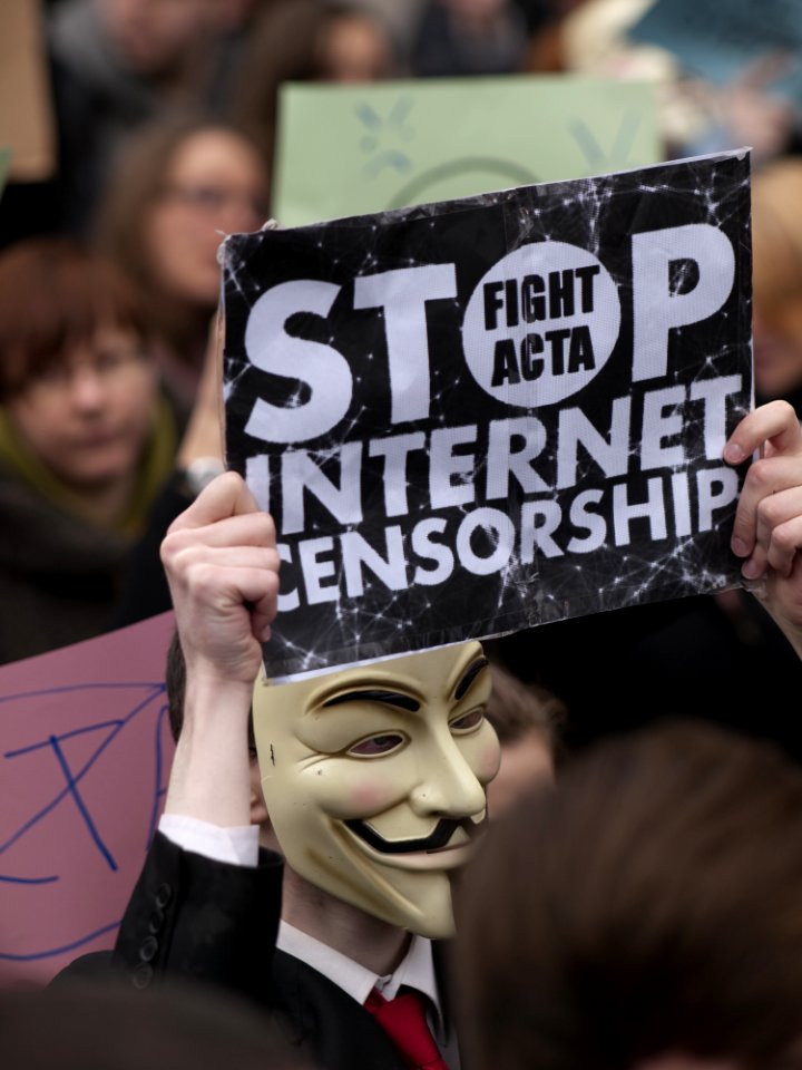 ACTA Protest On The Streets Of Dublin