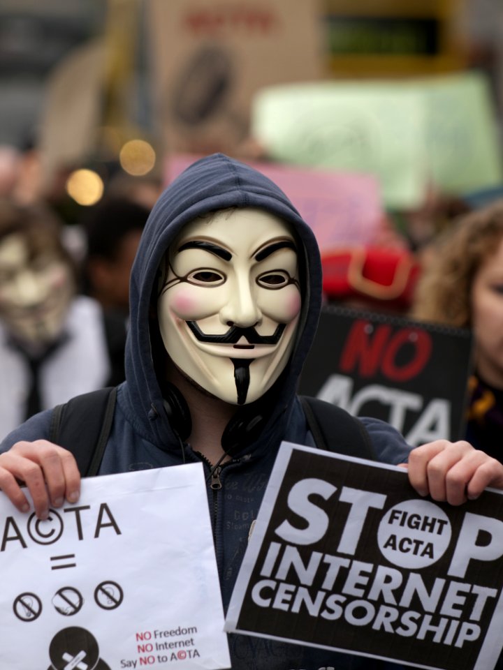 ACTA Protest On The Streets Of Dublin