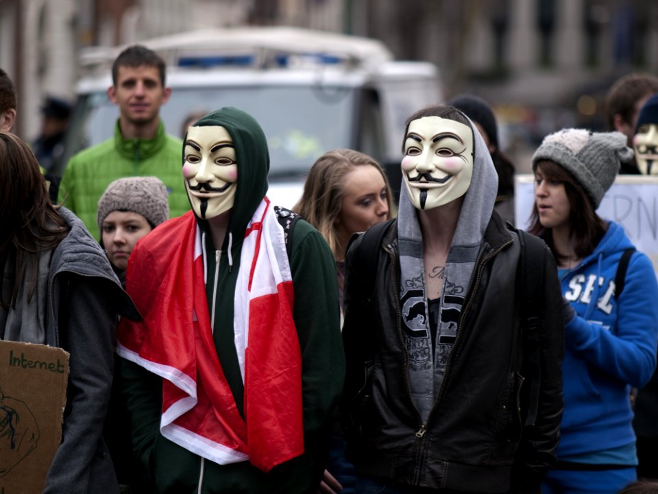 ACTA Protest On The Streets Of Dublin