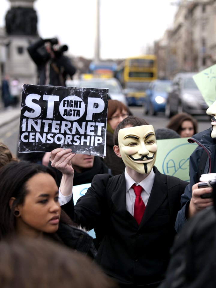 ACTA Protest On The Streets Of Dublin
