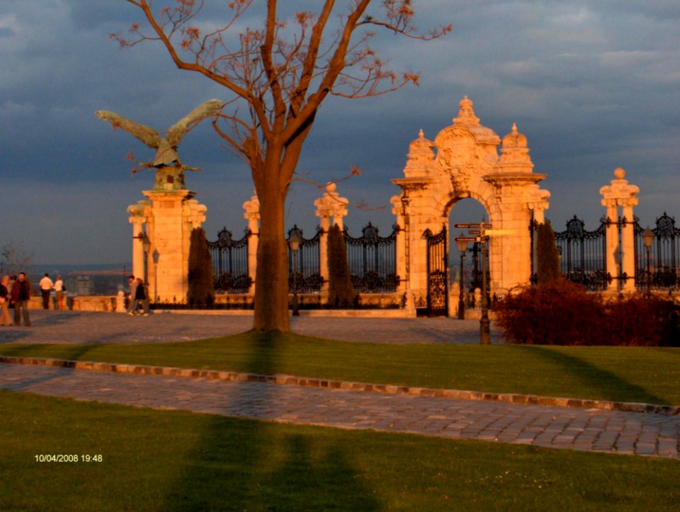 Park And Gates At Sunset