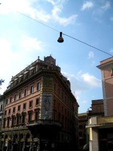 Historic Building And Street Lamp