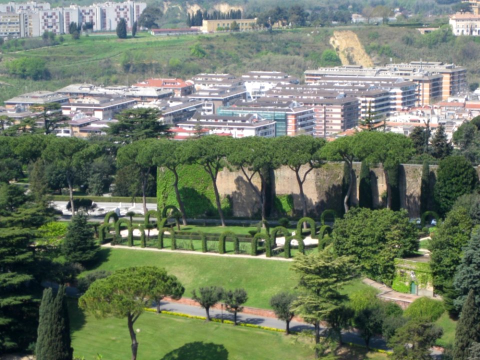 Aerial View Of Park In City