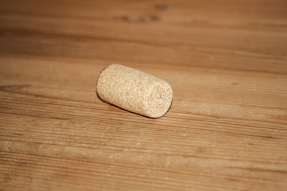 Cork bottle closure natural product