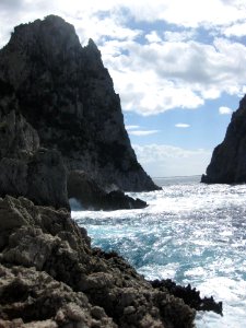 Rocky Coastline Defeating Waves