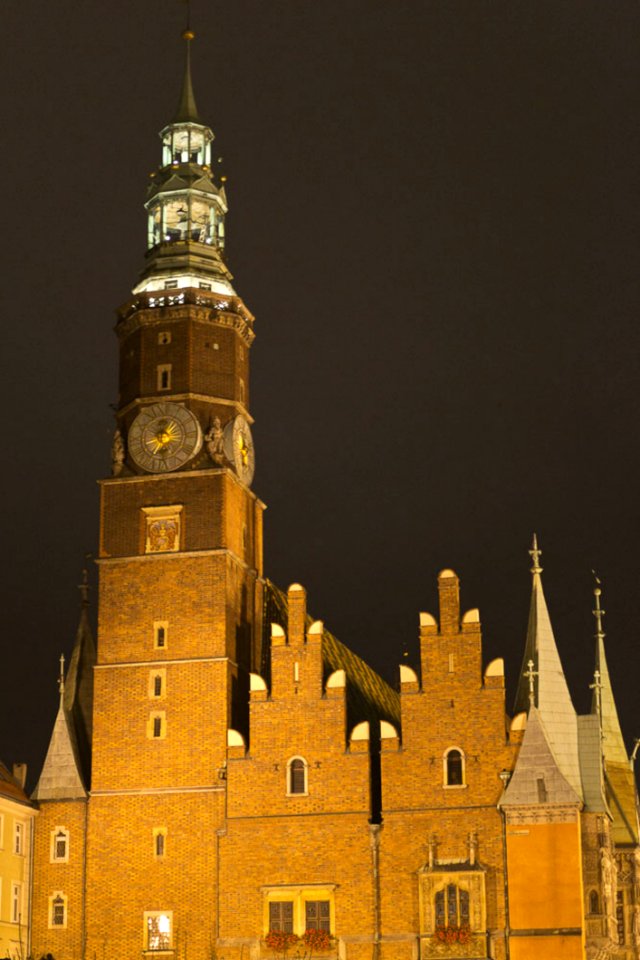 Wroclaw Town Hall At Night