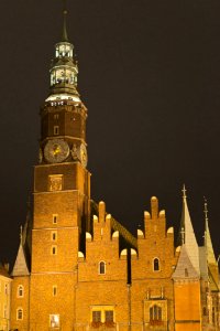 Wroclaw Town Hall At Night