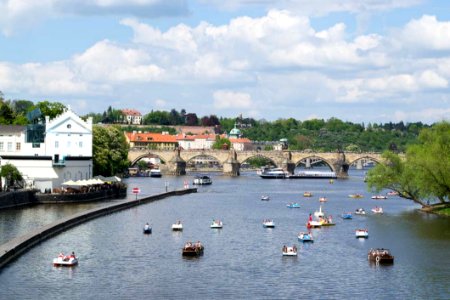 Paddle Boats On Vltava River