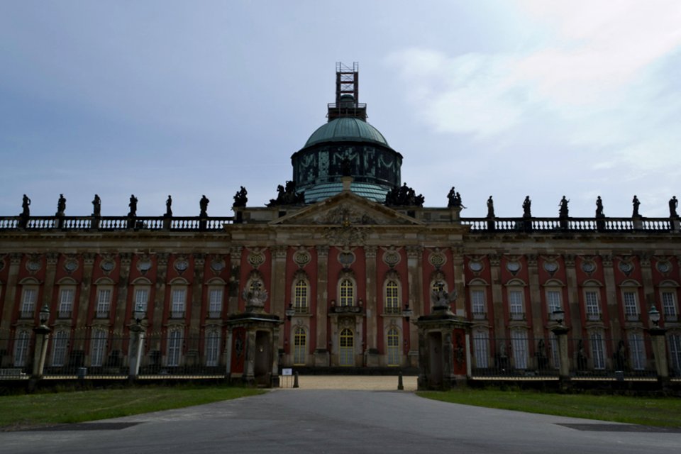 Main Facade Of The New Palace (Neues Palais) The Oldest Palace InSanssouci Park And Built Just After The End Of The Se