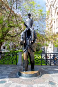 Franz Kafka Statue In Prague photo