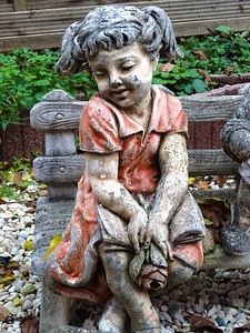 Stone figure garden decoration