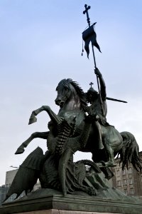 Statue Of Saint George Slaying The Dragon