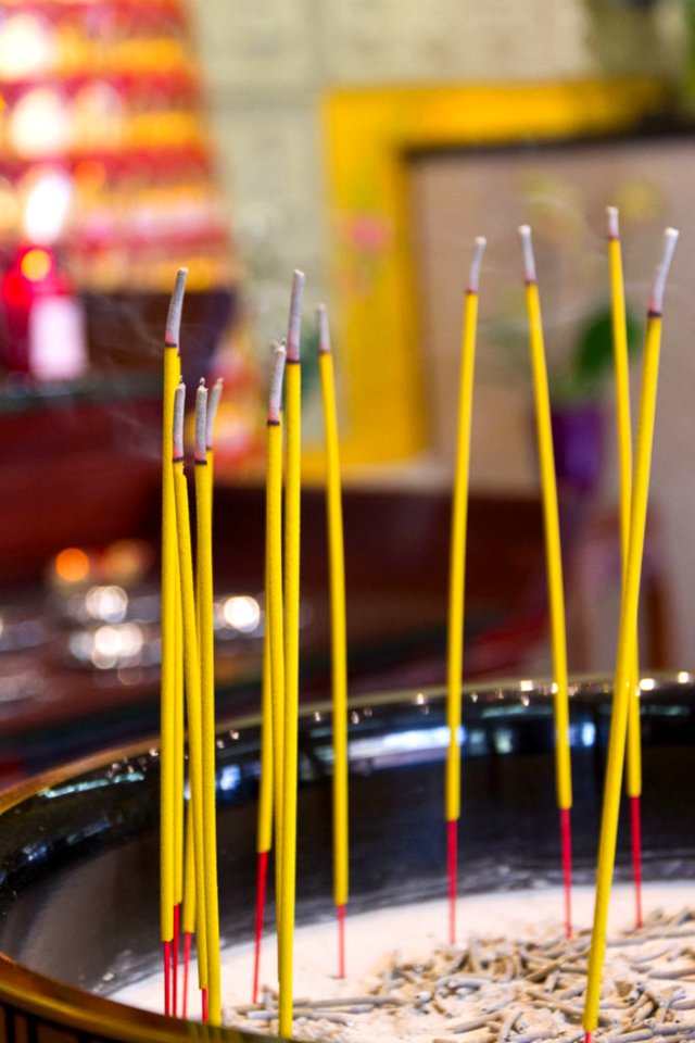 Burning Joss Sticks
