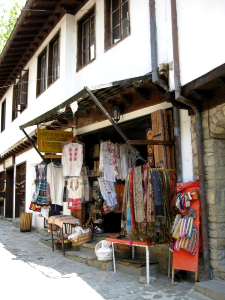 Antiques-on-display-in-an-old-town-street