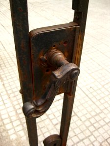 Wrought-iron-door-handle photo
