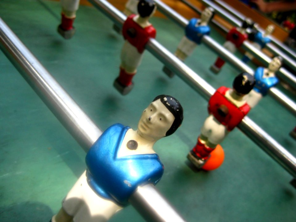 Table-football-player-close-up