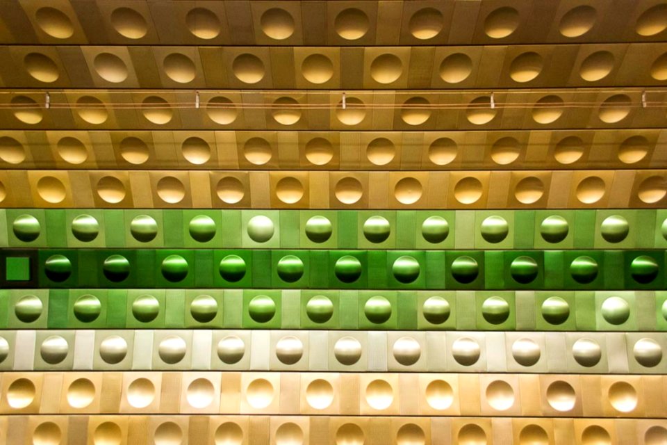 Subway Tunnel Wall In Station