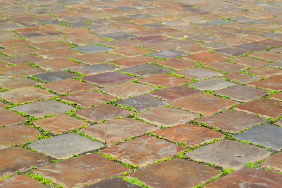 Stone Pavement In A Town Square