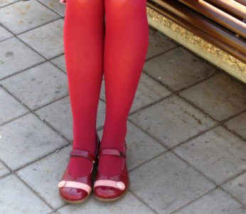 Red-shoes-and-red-stockings-girl photo