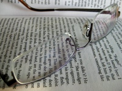 Reading-glasses-lying-on-page-