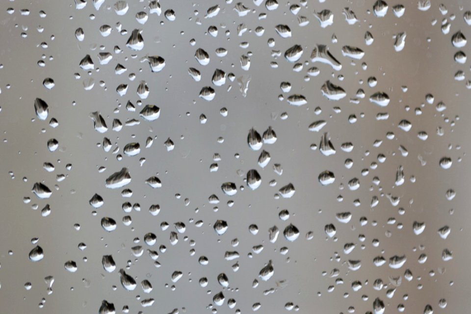 Rain Drops On Glass