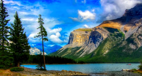 Lake Minnewanka In Banff National Park