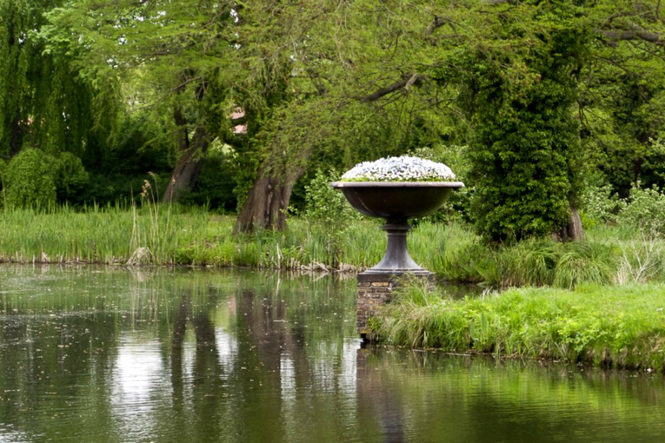 Ornamental Flower Pot By Lake