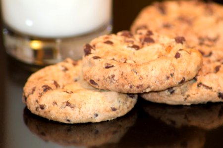 Milk-and-chocolate-chip-cookies photo