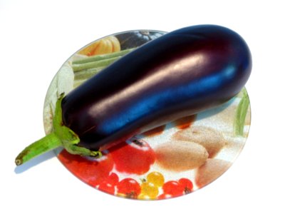 Eggplant-on-a-plate