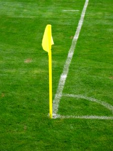 Football-field-corner-flag photo
