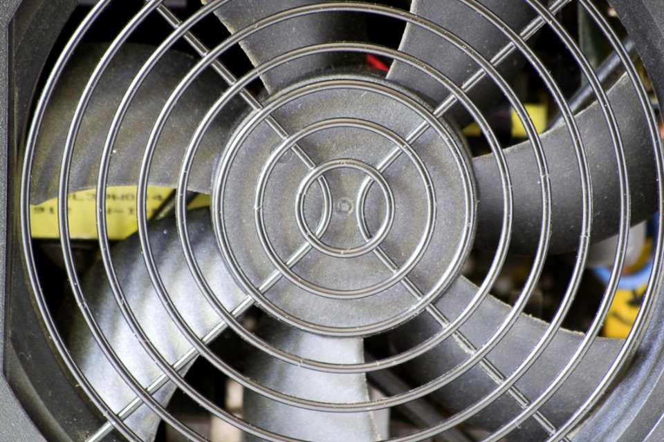Photo Of A Power Supply Fan One Of The Most Important Cooling Sources For The PC The Fan Is Located At The Rear Of The Power Sup
