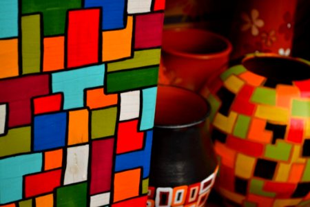 Brightly-coloured-pottery