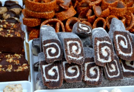 Brownies-with-wallnuts-coconut-rolls-and-caramel-rings