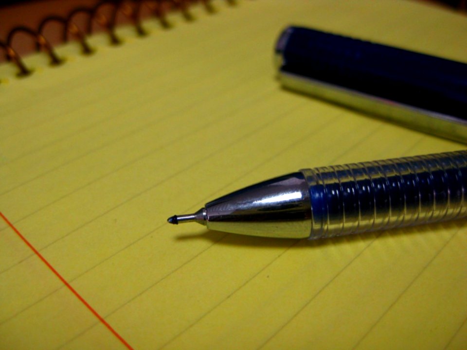 Blue-ink-ballpoint-pen